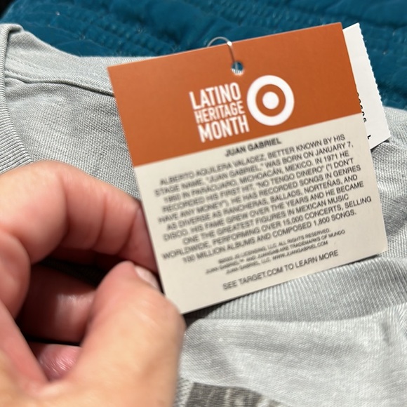 Latino Heritage Month Adult Juan Gabriel Short sleeve graphic t-shirt- Gray L - Picture 6 of 6